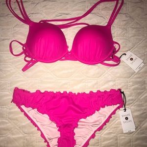 Hot pink bikini